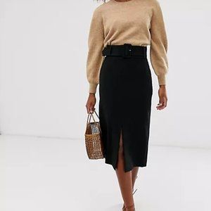 & Other Stories Belted Midi Skirt